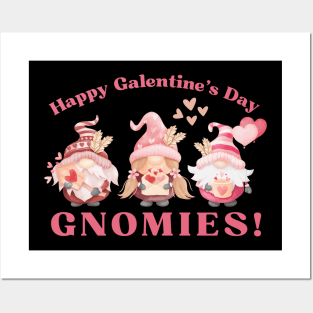 Galentine's Day Gnomes Cute Valentine's Day Gnomies Posters and Art